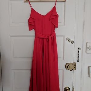 Vintage red midi dress